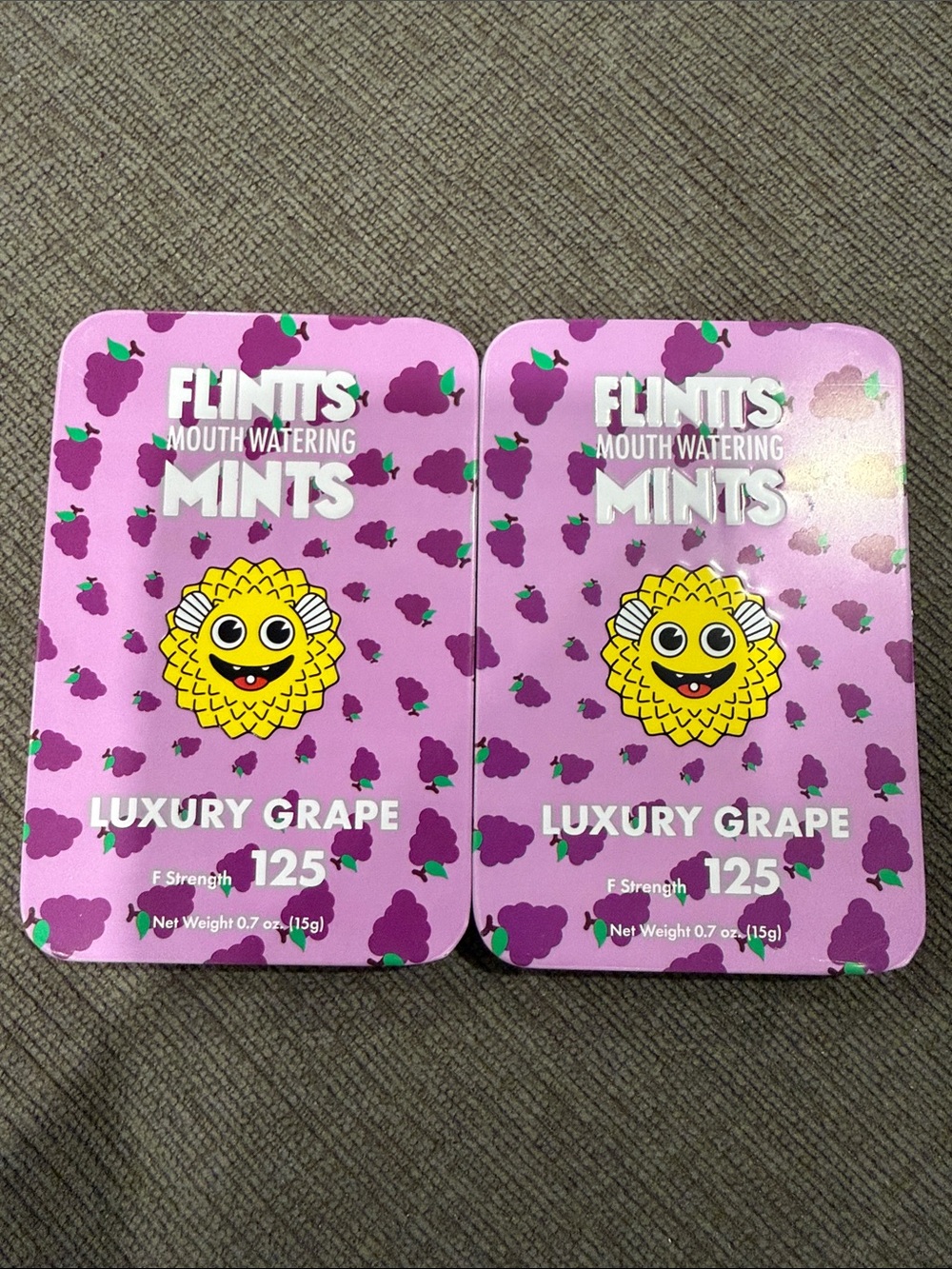 Flintts Mints - Luxury Grape (2 tins) - NEW!! As seen on TikTok    health beauty